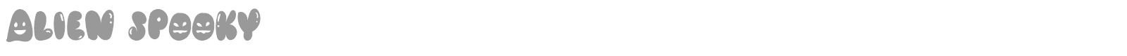 Alien Spooky font preview